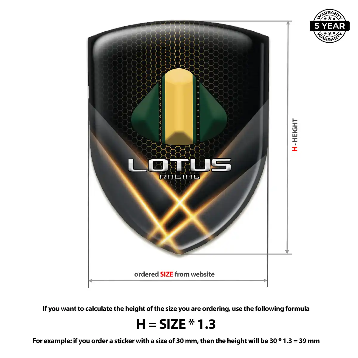 Lotus 3D Logo Sticker Deluxe Edition