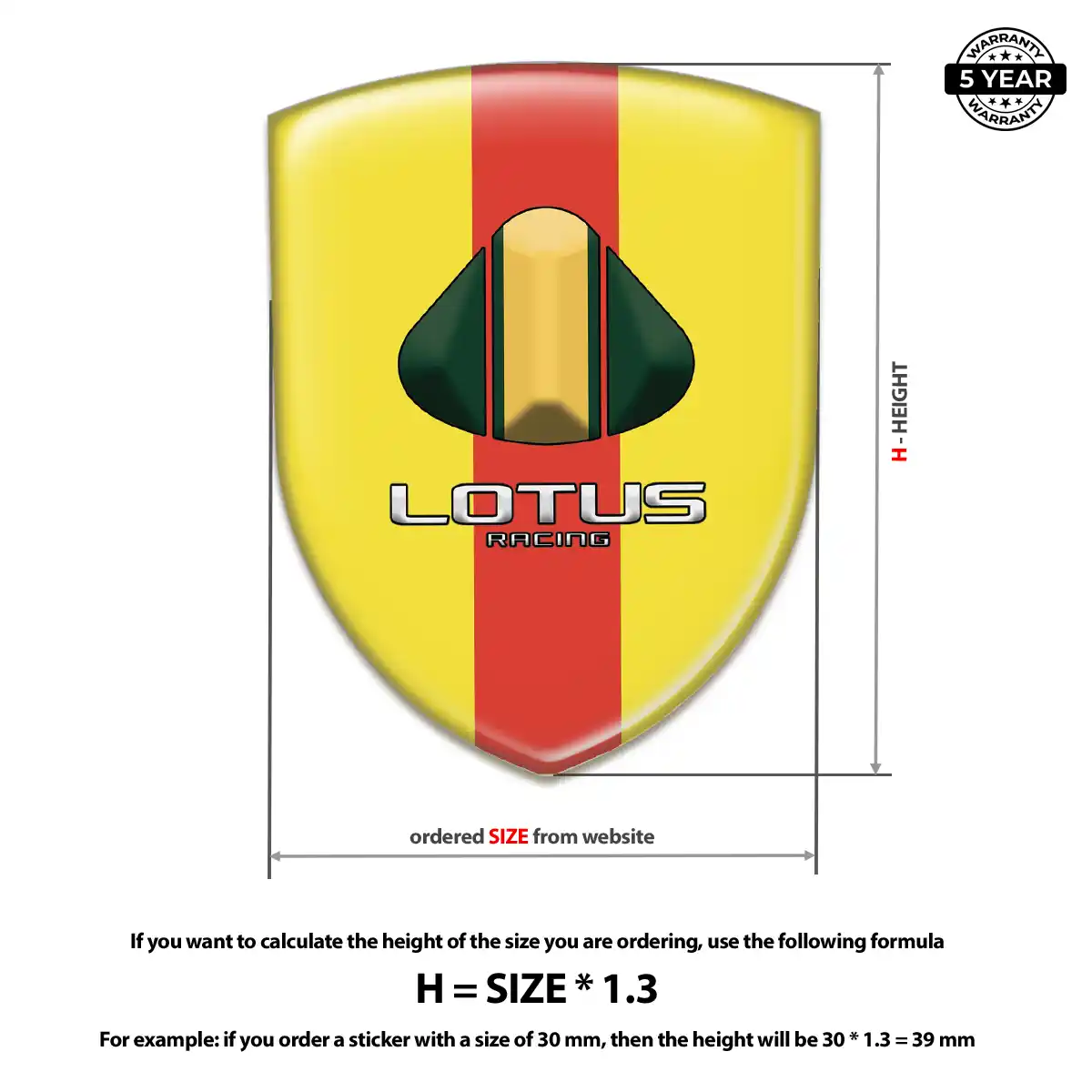 Lotus 3D Logo Sticker Elite Edition