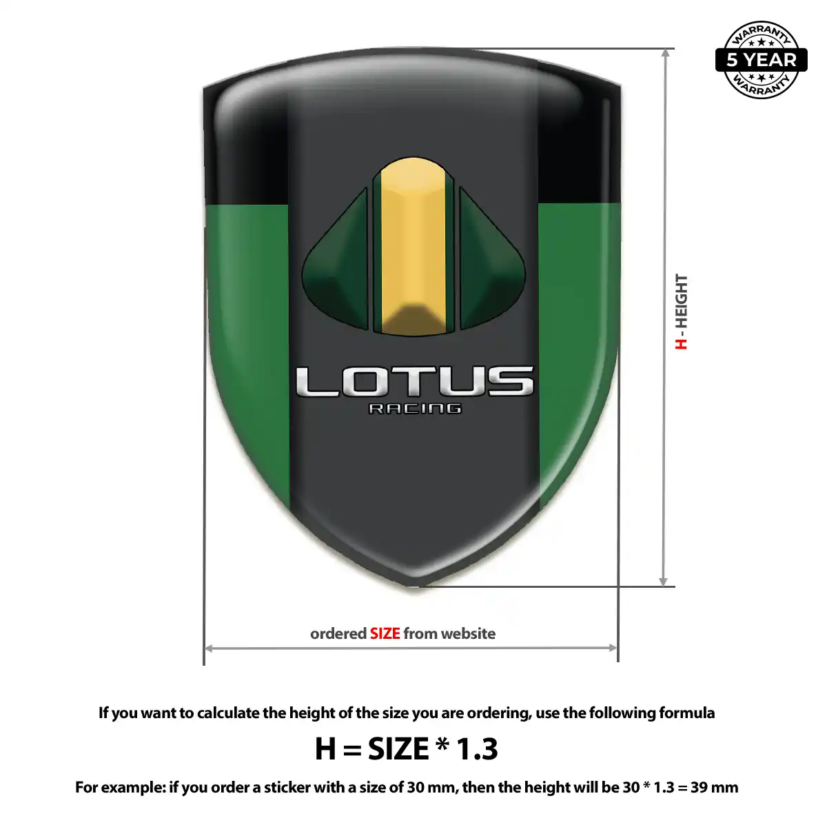 Lotus 3D Logo Sticker Elite Finish