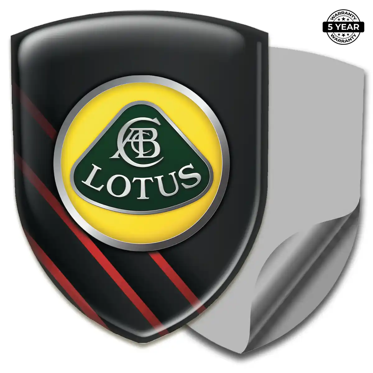 Lotus 3D Logo Sticker Interior Elegance