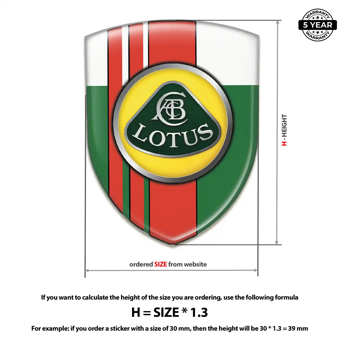 Lotus 3D Logo Sticker Noble Edition