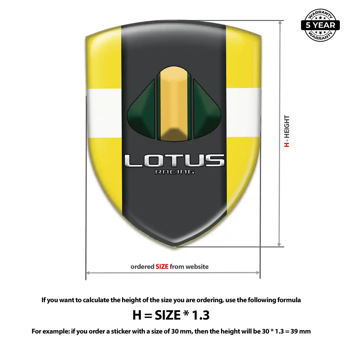 Lotus 3D Logo Sticker Opulent Line