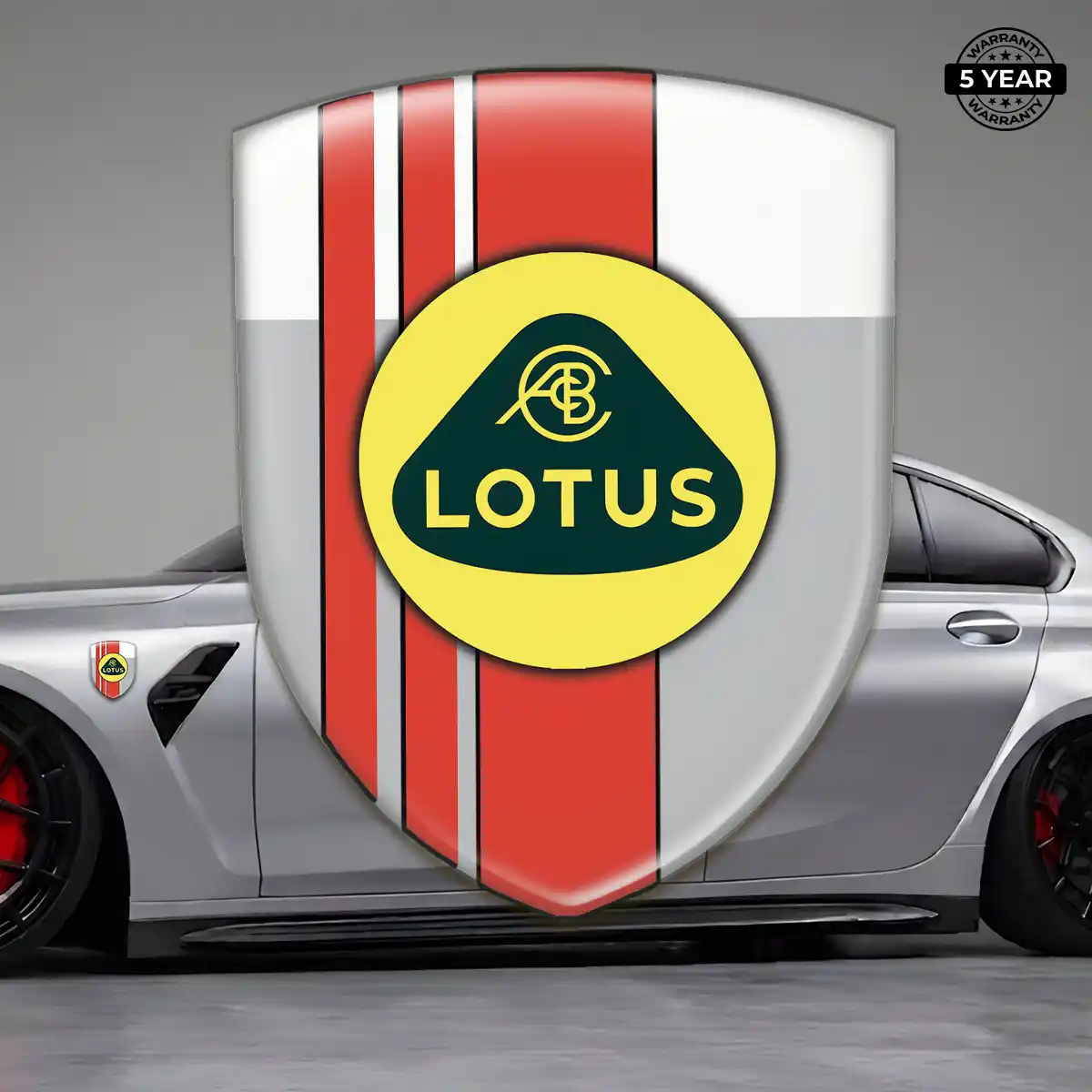 Lotus 3D Logo Sticker Premium Dome