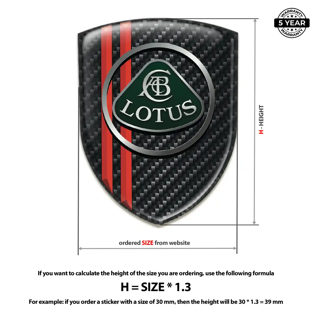 Lotus 3D Logo Sticker Prestige Line