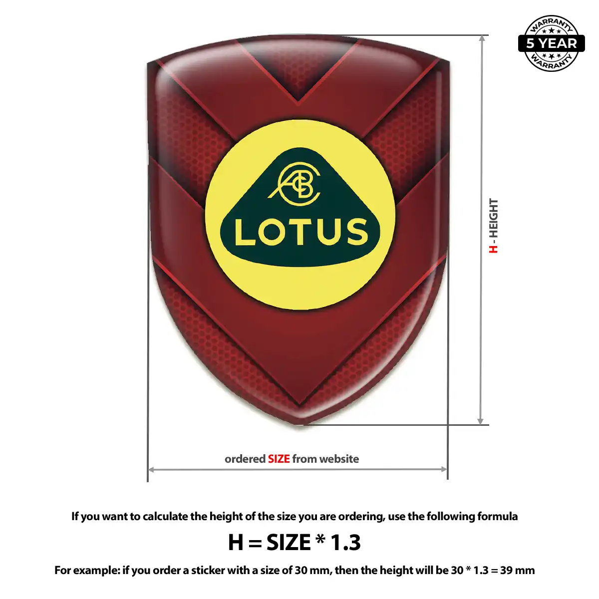 Lotus 3D Logo Sticker Prime Quality