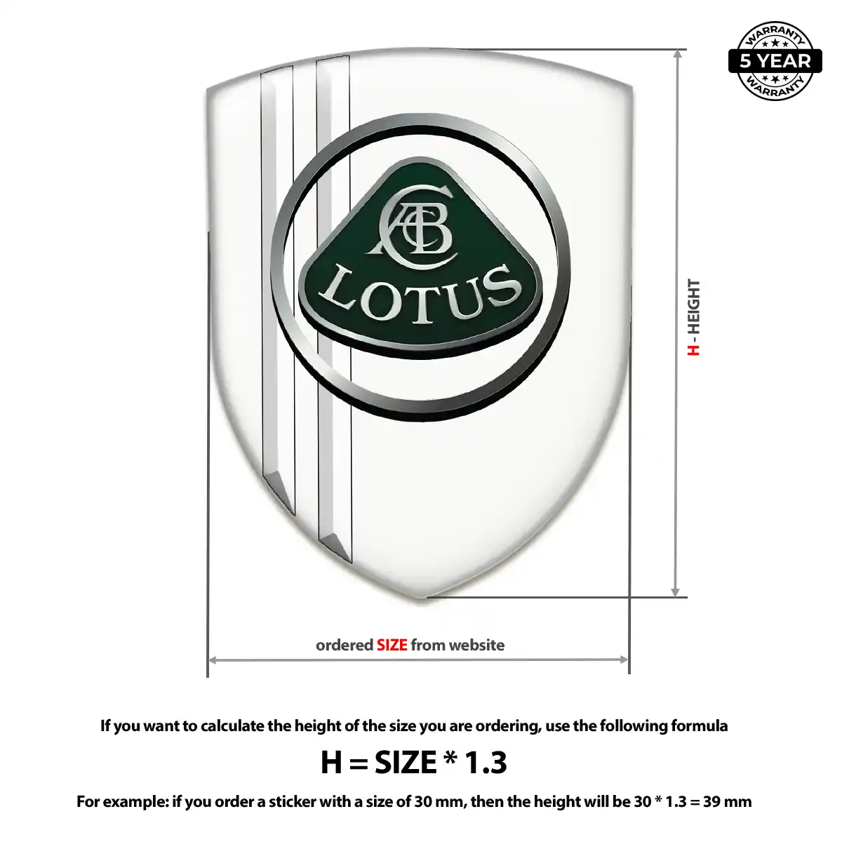 Lotus 3D Logo Sticker Refined Design