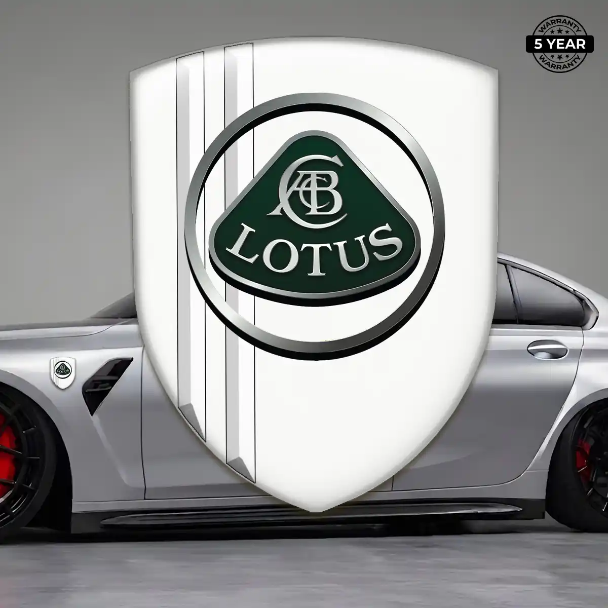 Lotus 3D Logo Sticker Refined Design