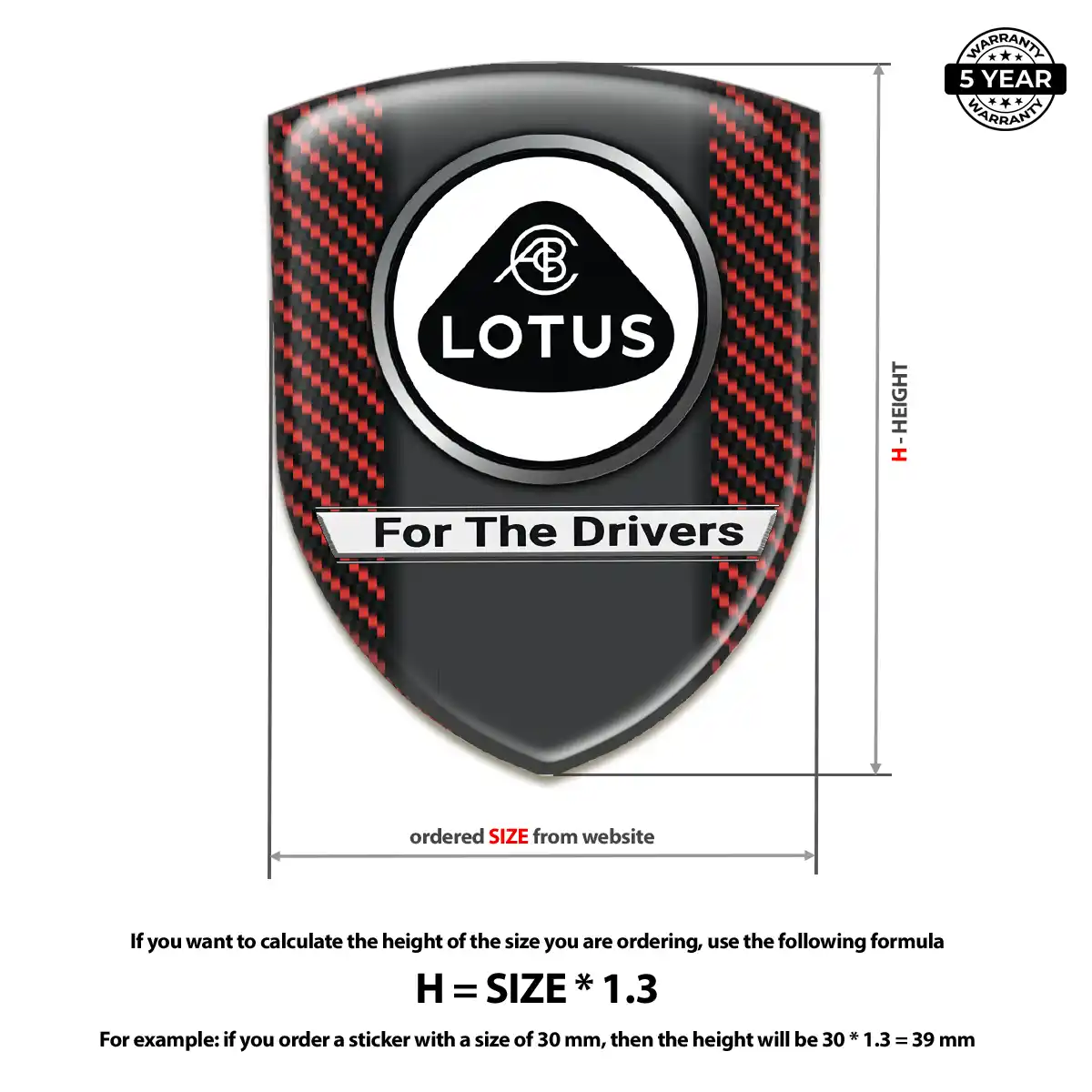 Lotus 3D Logo Sticker Resin Elite