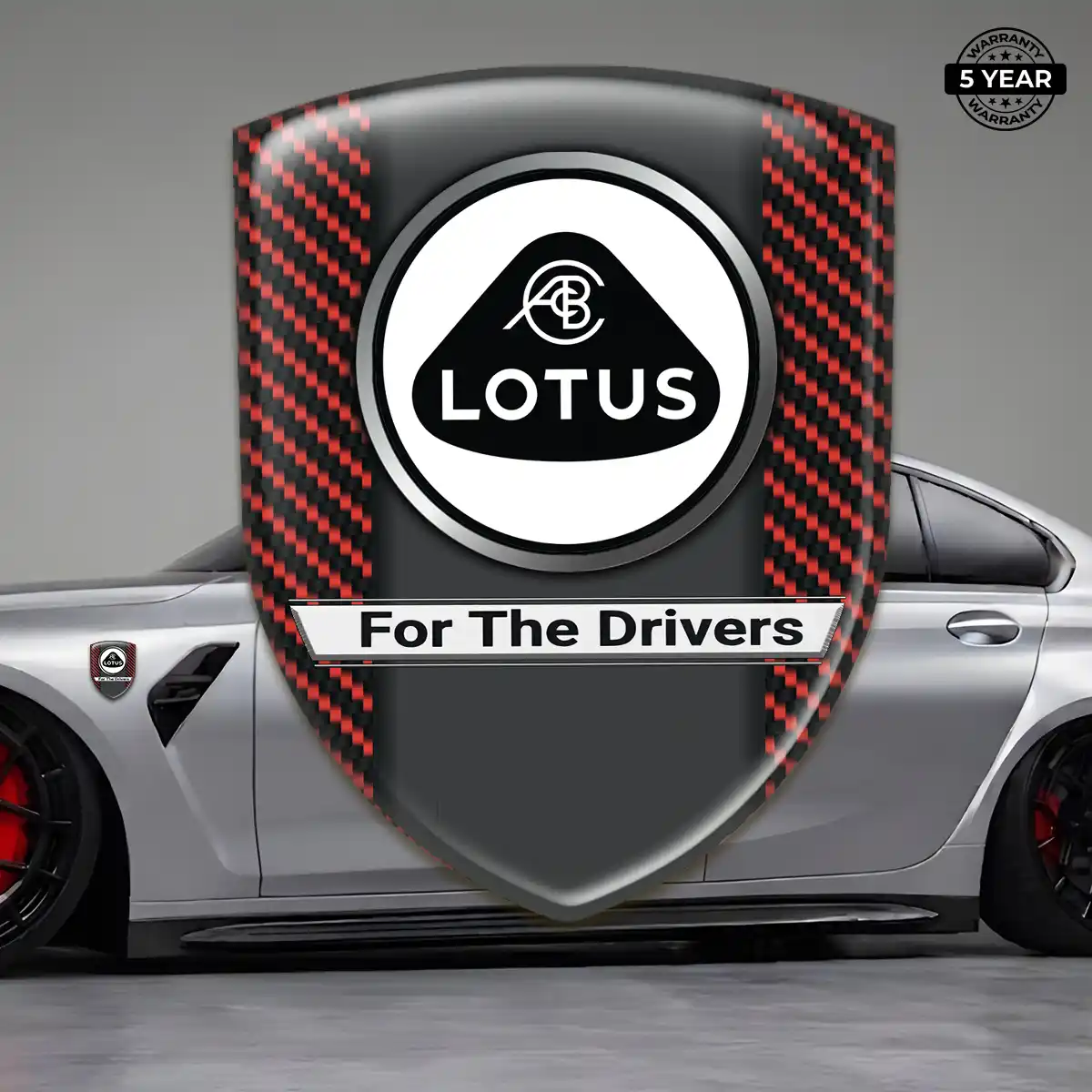 Lotus 3D Logo Sticker Resin Elite