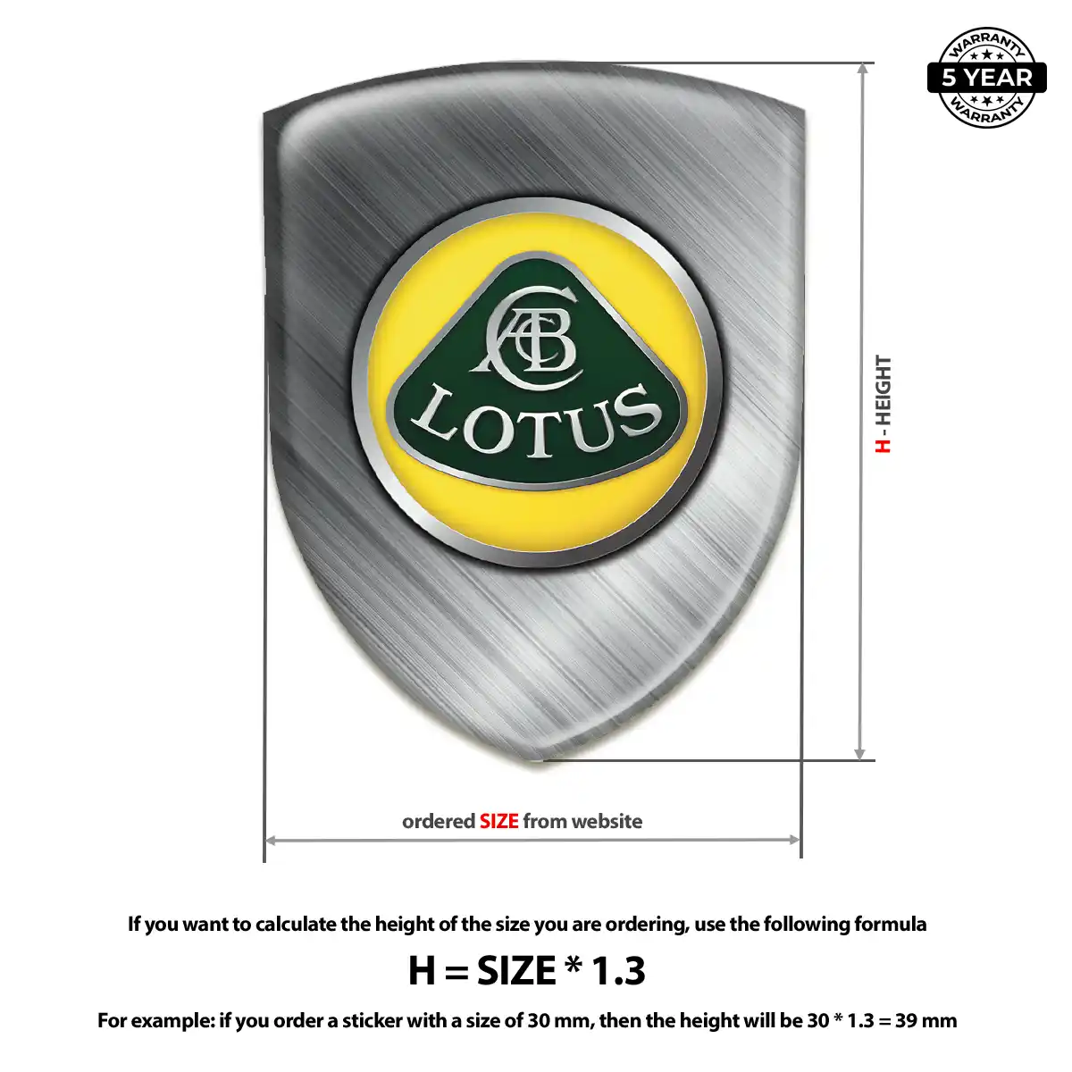 Lotus 3D Logo Sticker Sleek Style