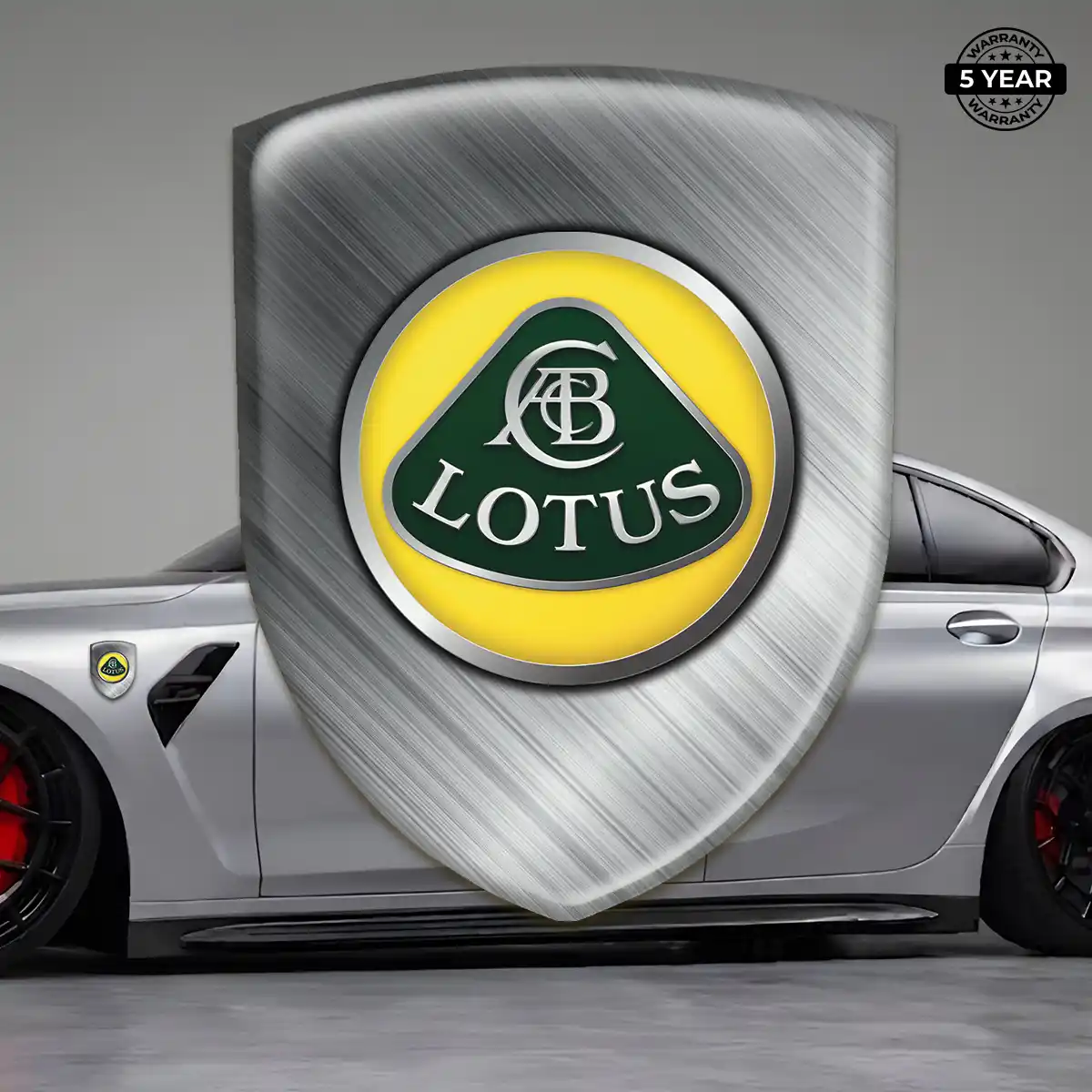 Lotus 3D Logo Sticker Sleek Style