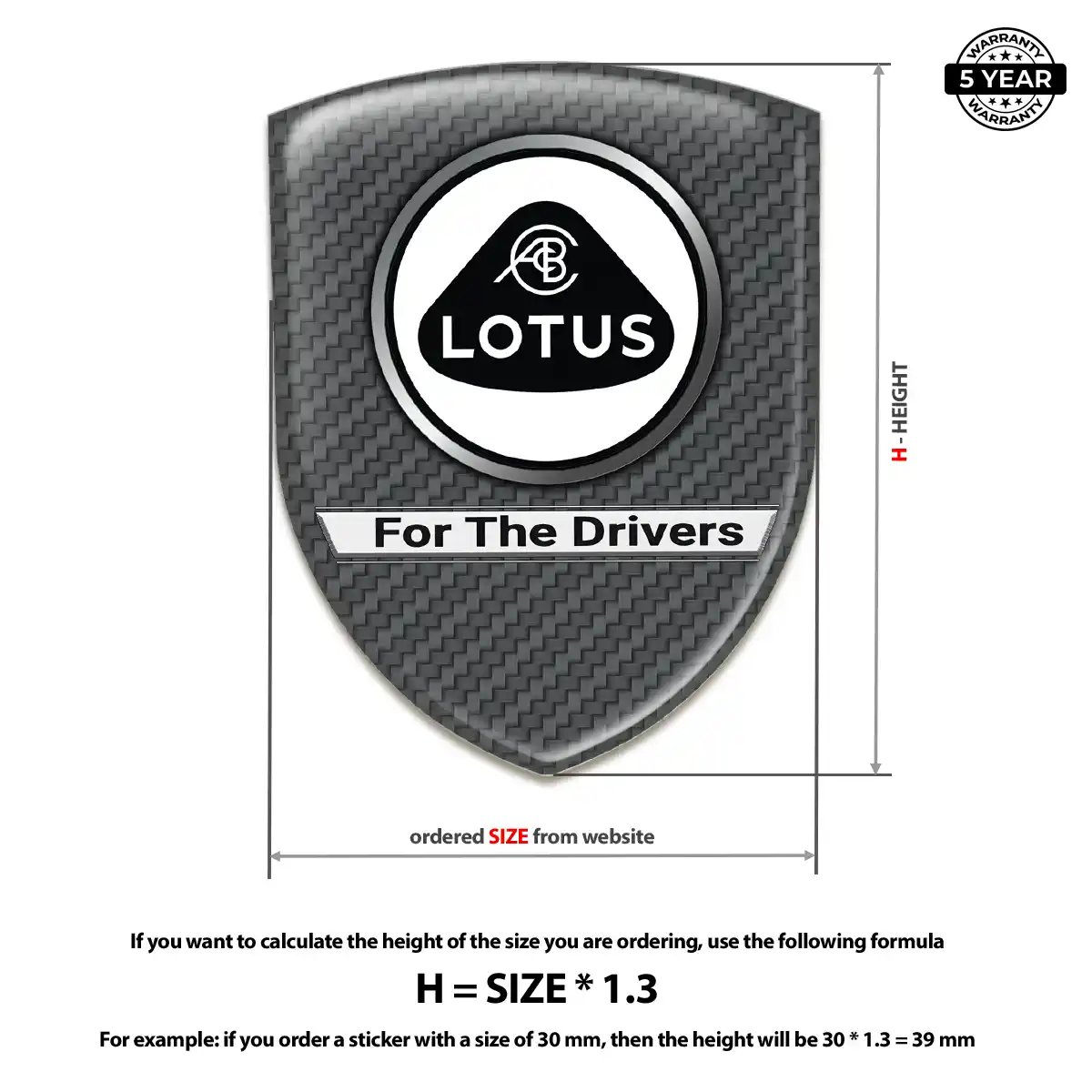 Lotus 3D Logo Sticker Superior Craft