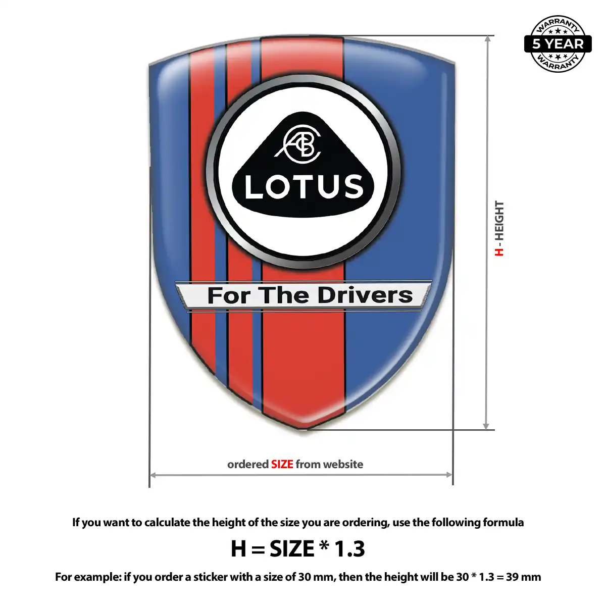 Lotus 3D Resin Sticker Cabin Style