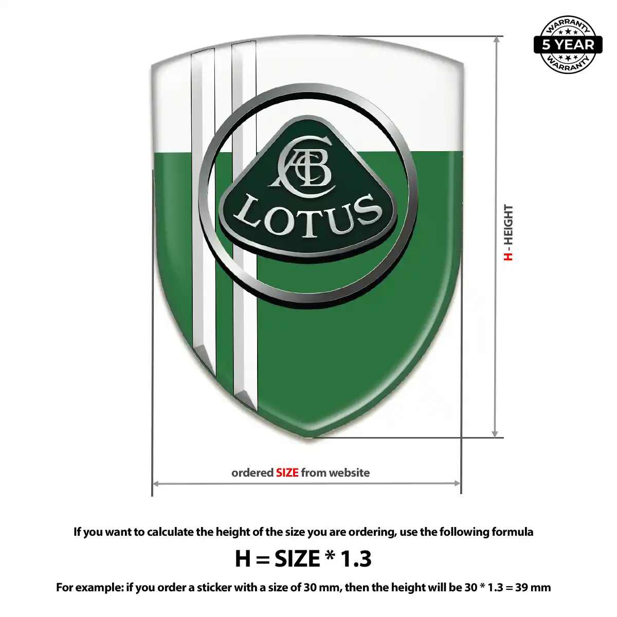 Lotus 3D Resin Sticker Interior Luxe