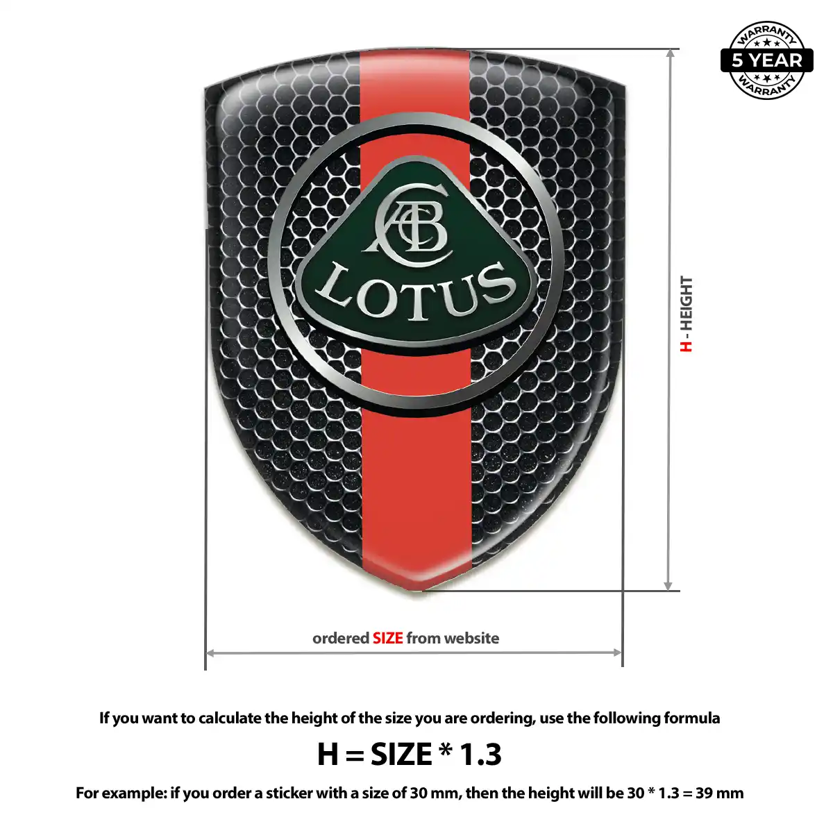 Lotus 3D Resin Sticker Noble Edition