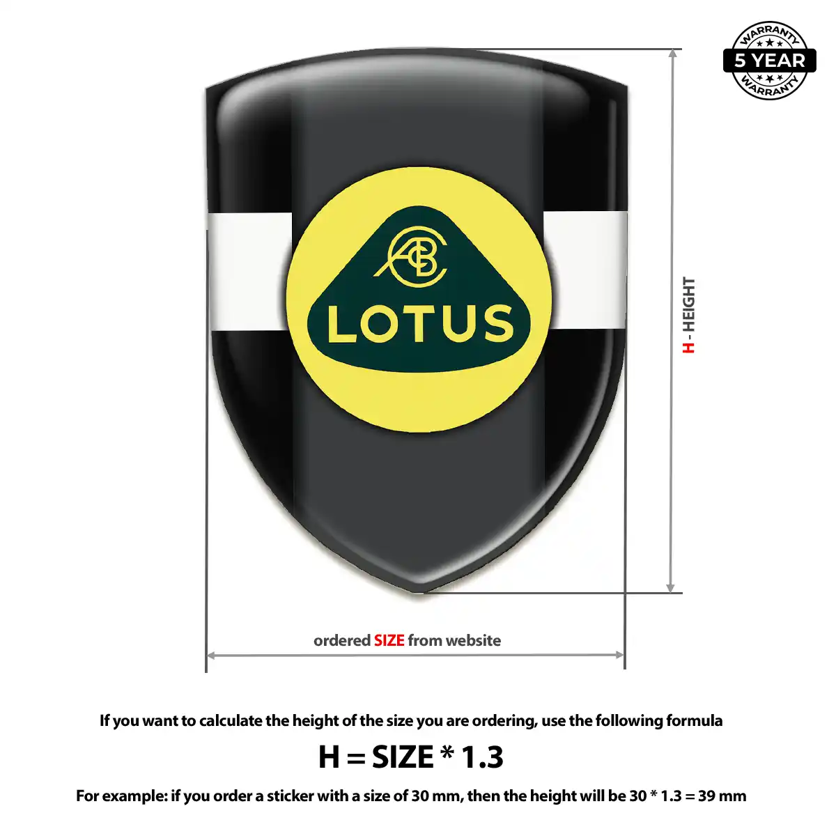 Lotus 3D Resin Sticker Opulent Line