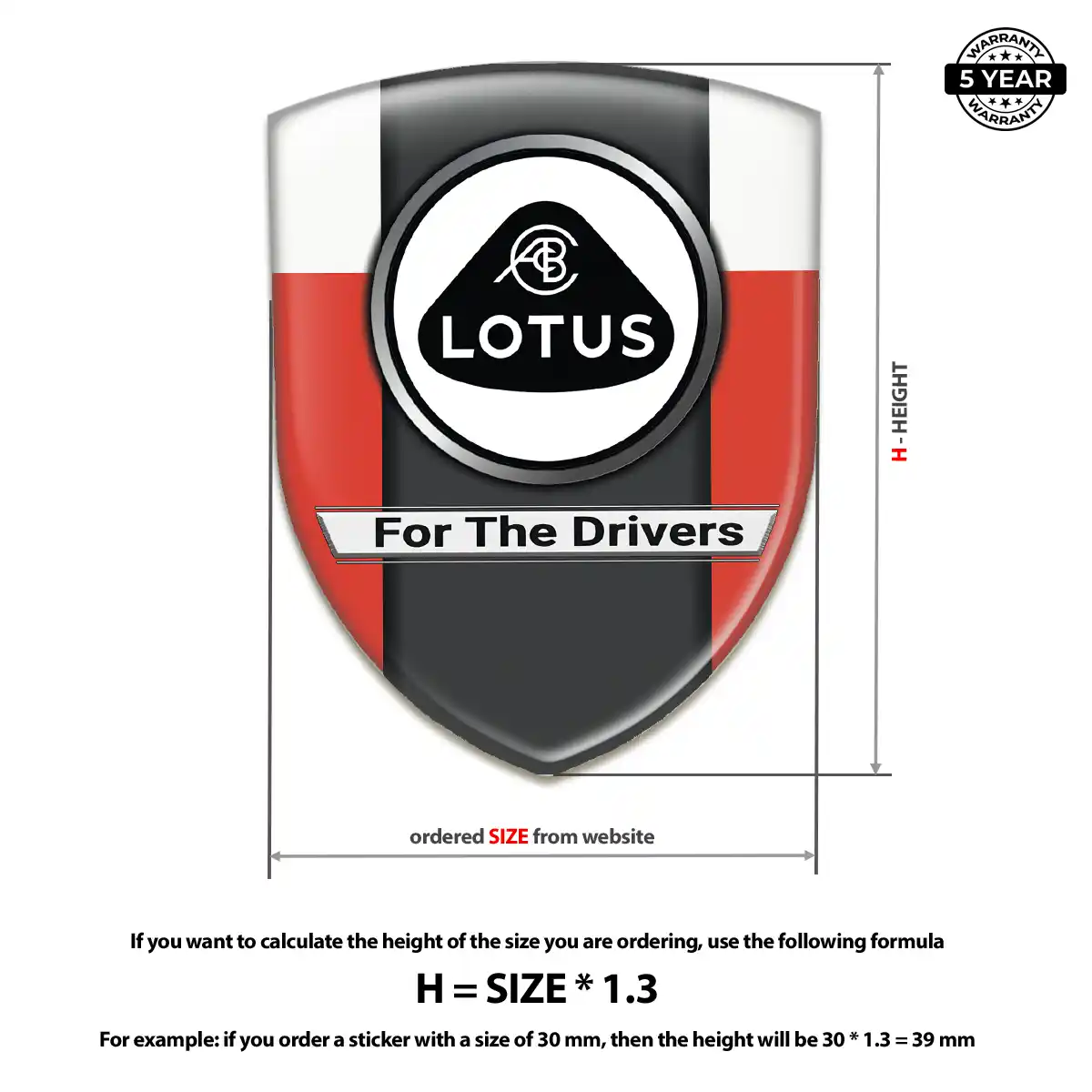 Lotus 3D Resin Sticker Outer Style