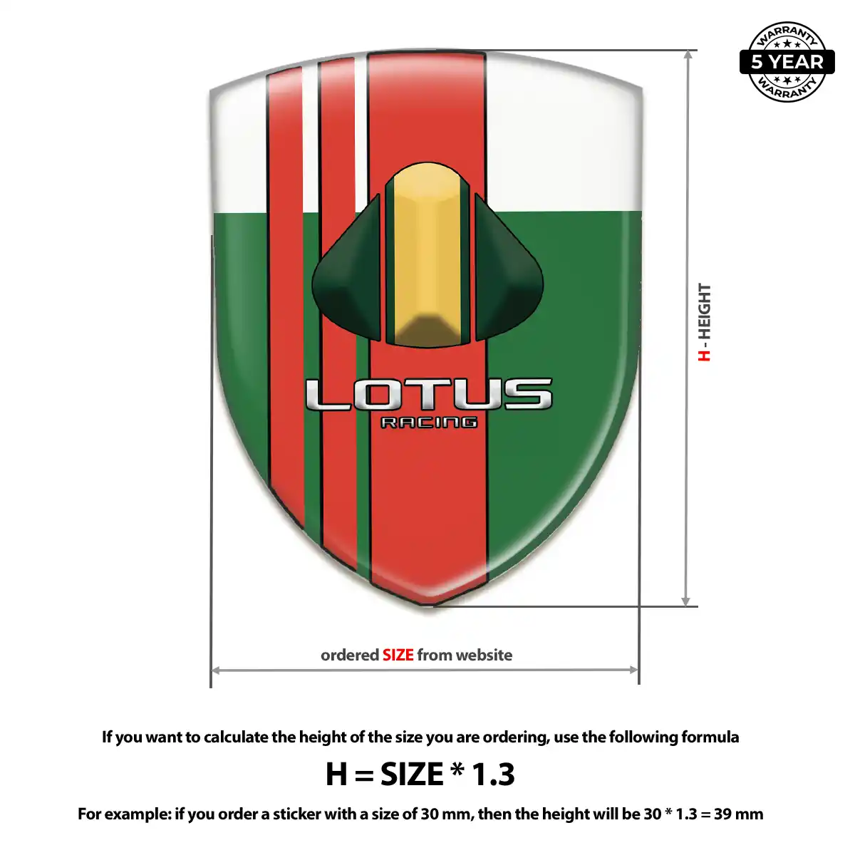 Lotus 3D Resin Sticker Premium Dome