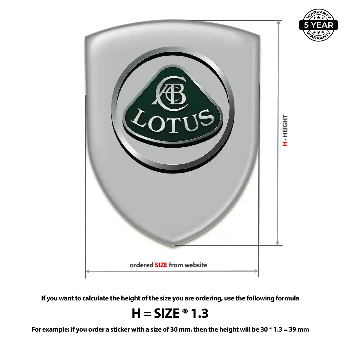 Lotus 3D Resin Sticker Prestige Line