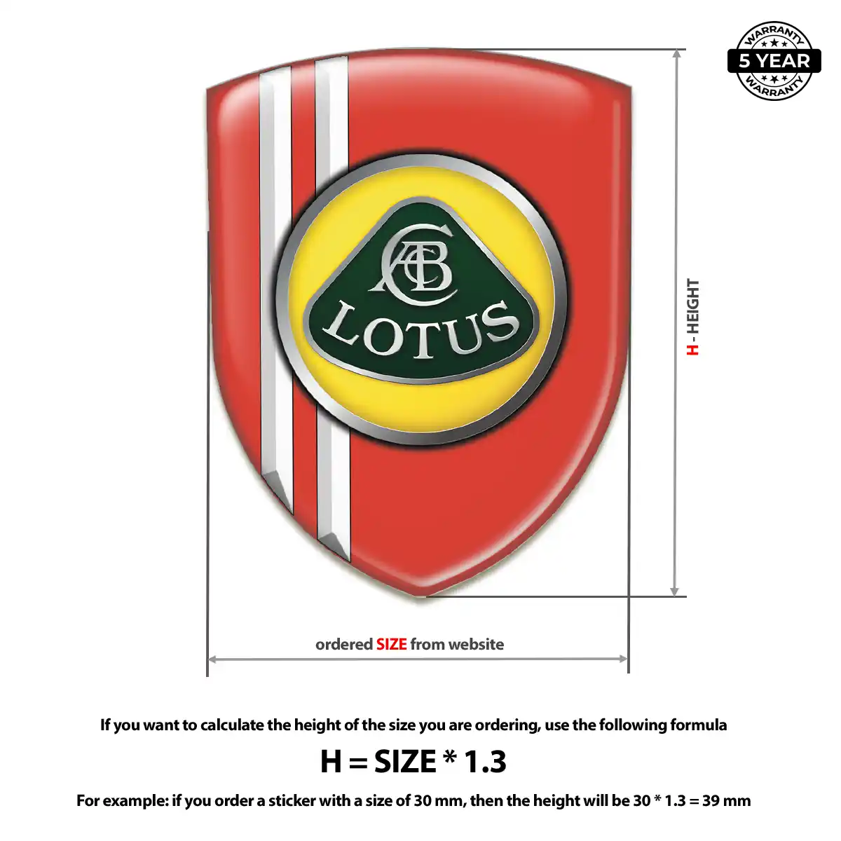 Lotus 3D Resin Sticker Refined Design