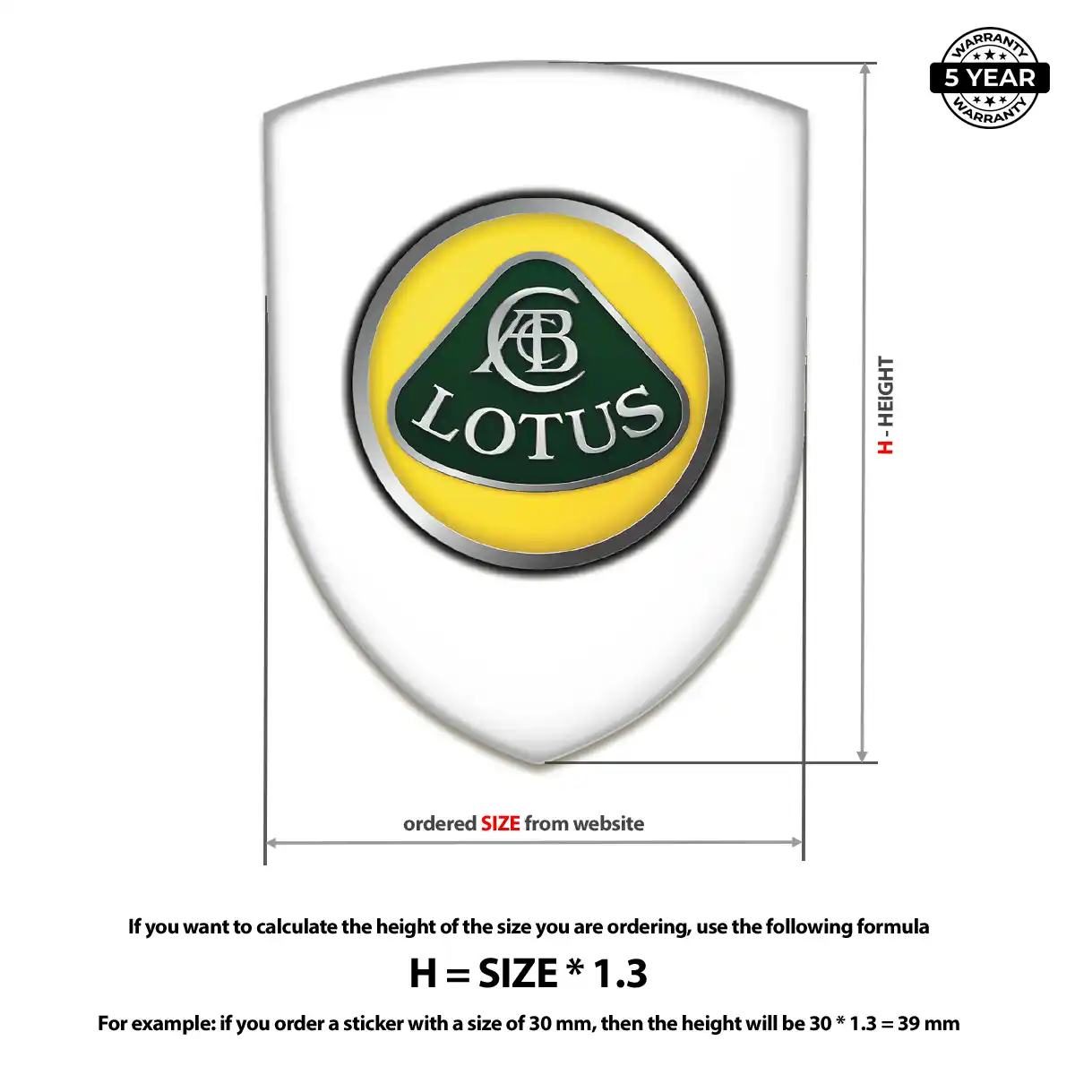 Lotus 3D Resin Sticker Signature Grade