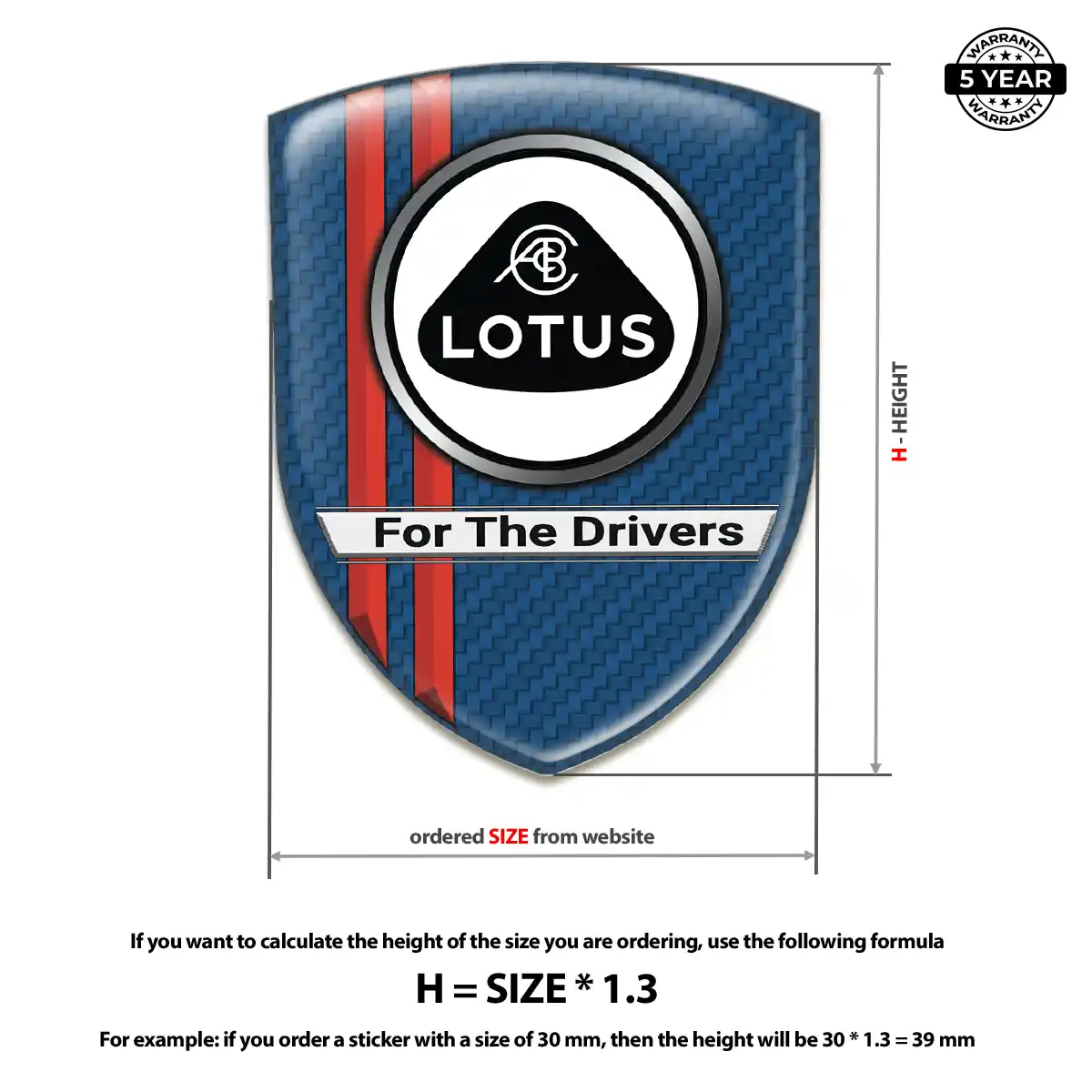 Lotus 3D Resin Sticker Sleek Style