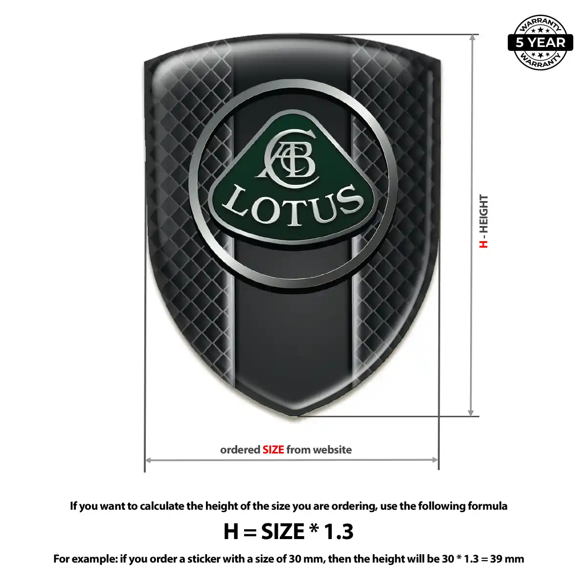 Lotus Automotive Emblem Sticker Interior Elegance