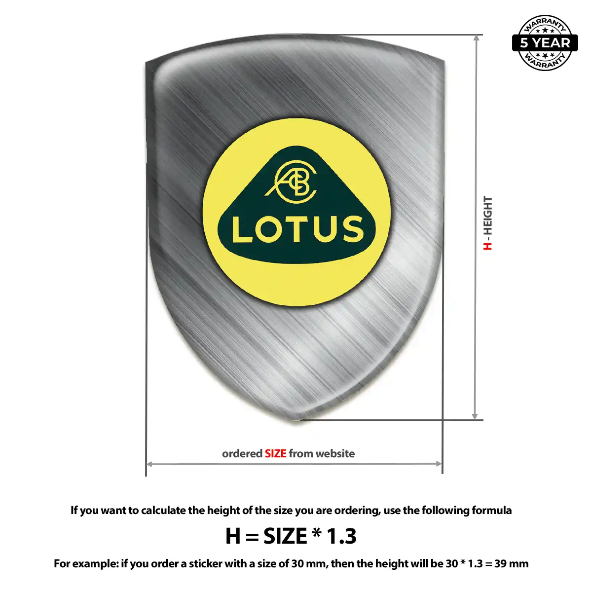 Lotus Automotive Emblem Sticker Interior Luxe