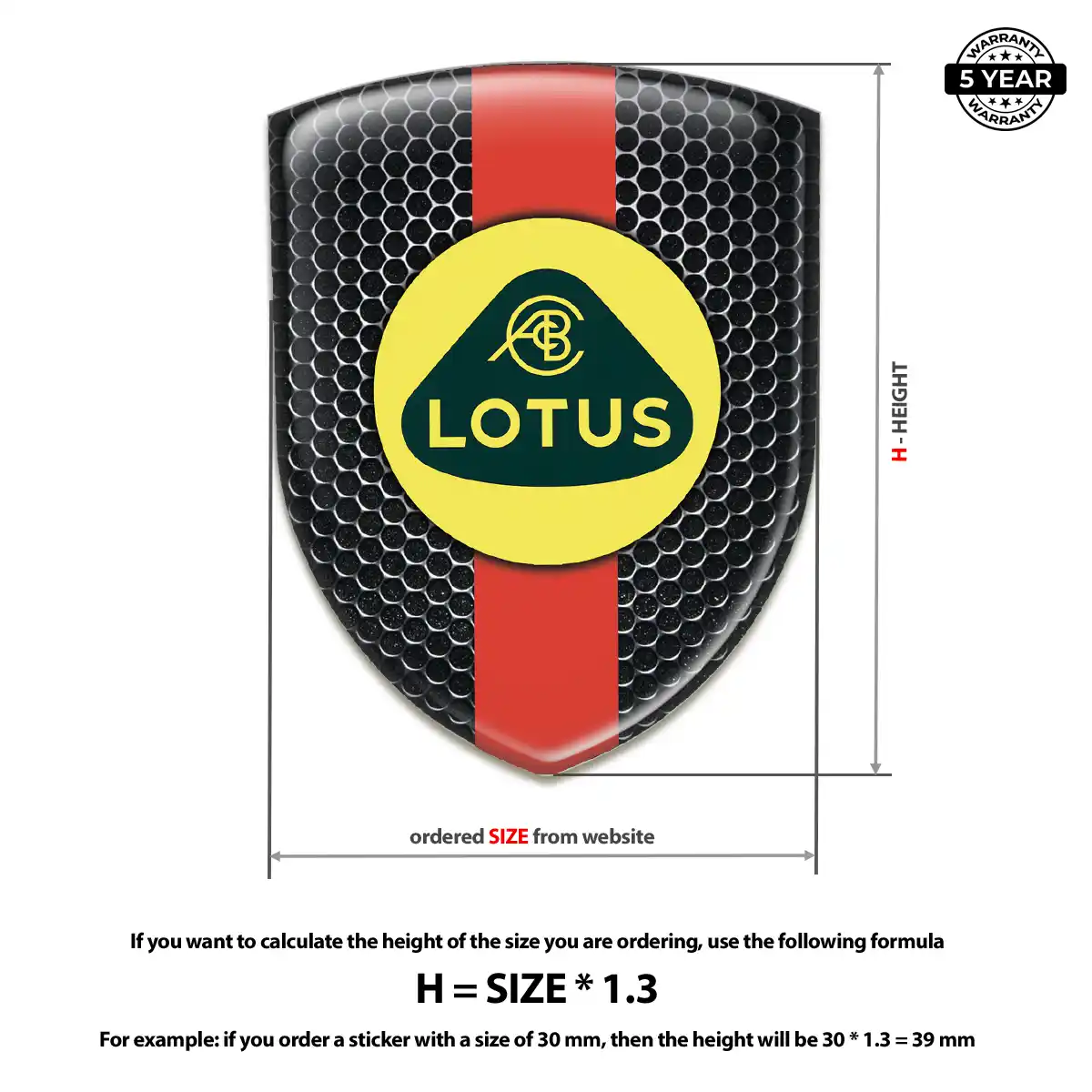 Lotus Automotive Emblem Sticker Opulent Line