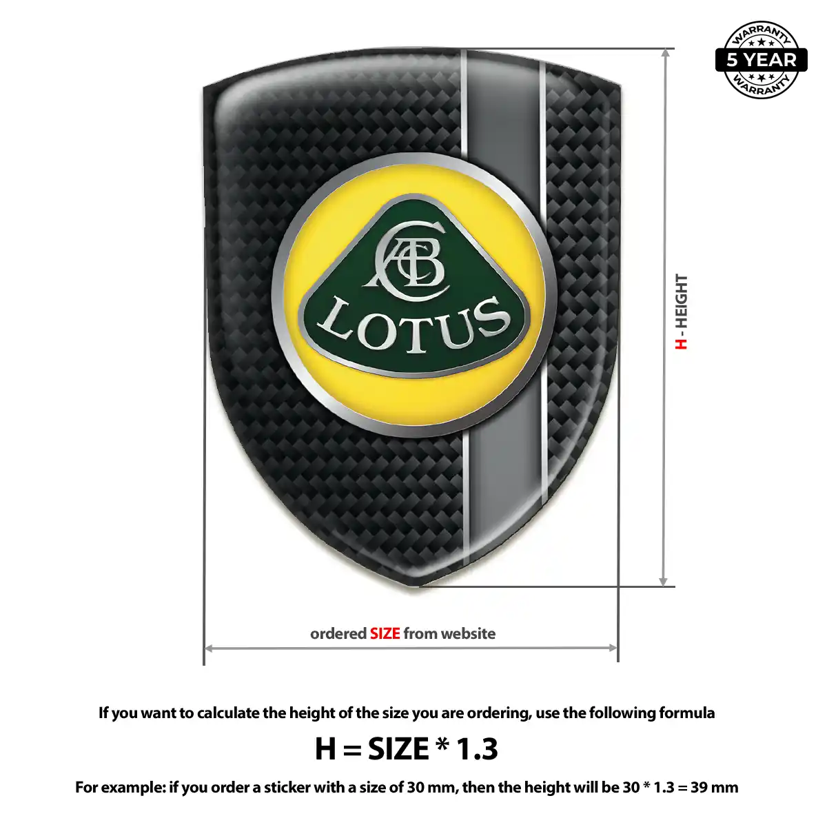 Lotus Automotive Emblem Sticker Prime Quality