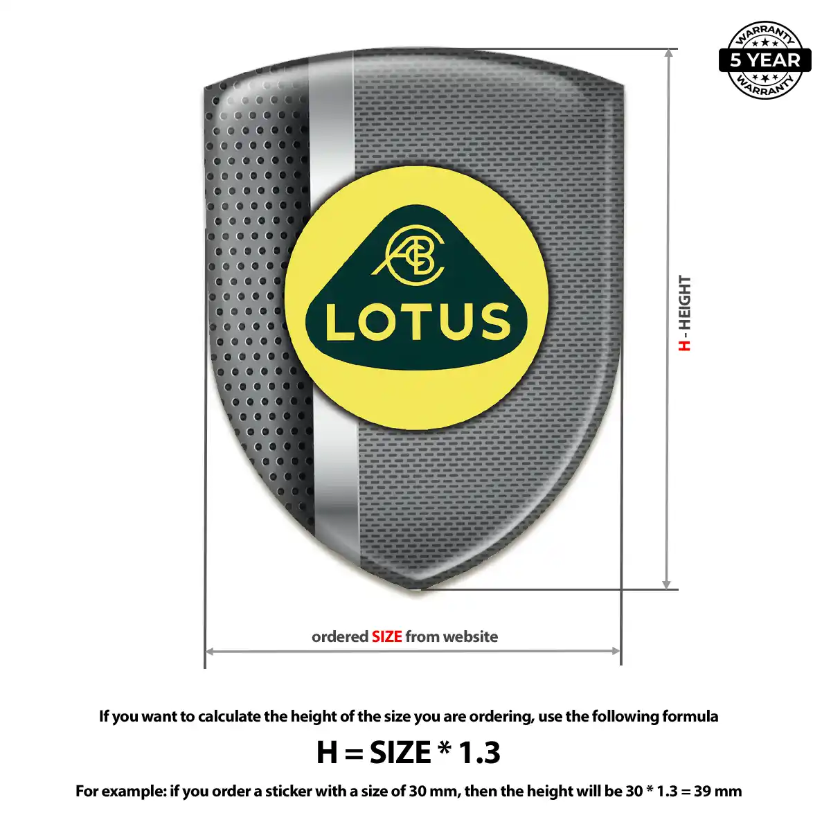 Lotus Automotive Emblem Sticker Resin Elite
