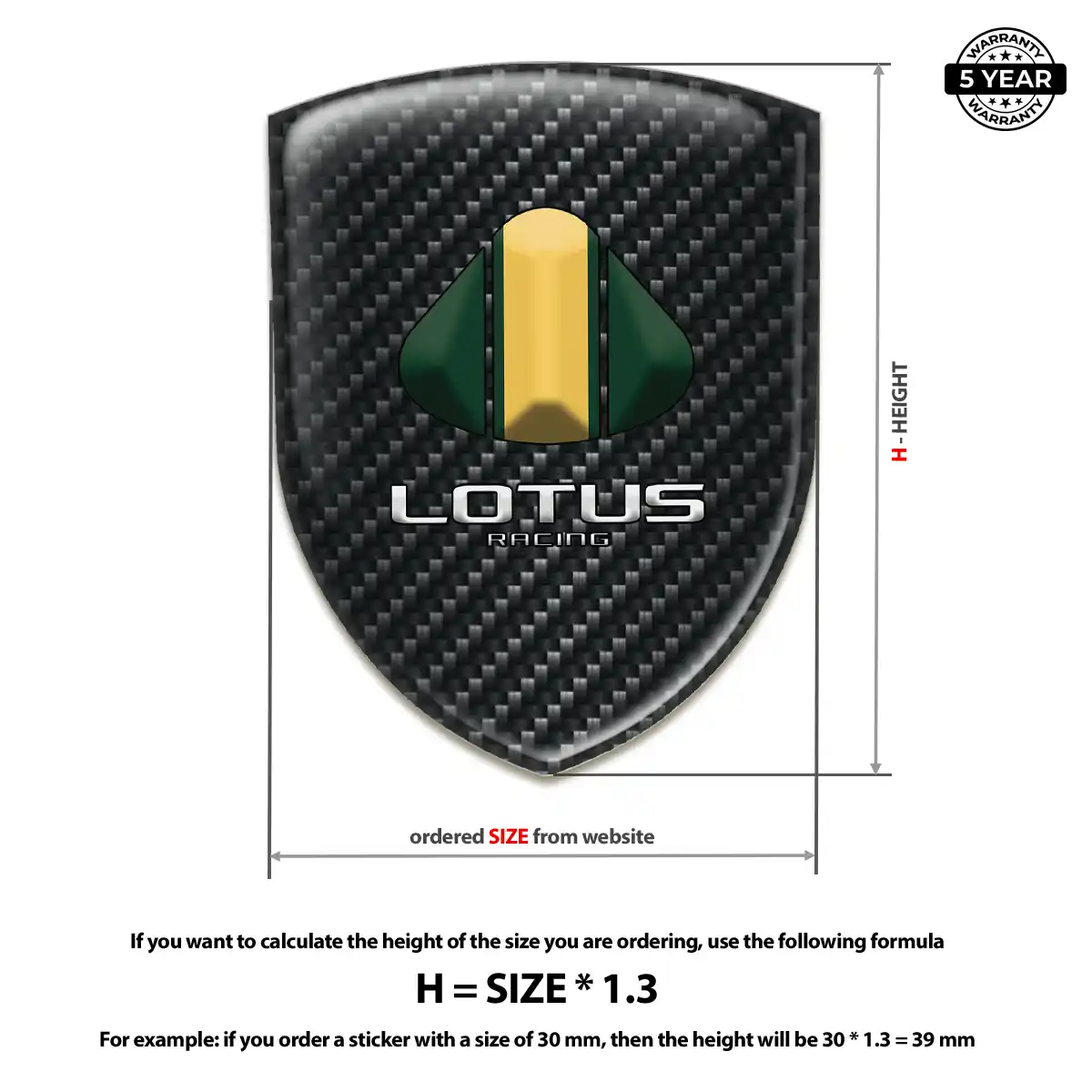 Lotus Automotive Emblem Sticker Signature Grade