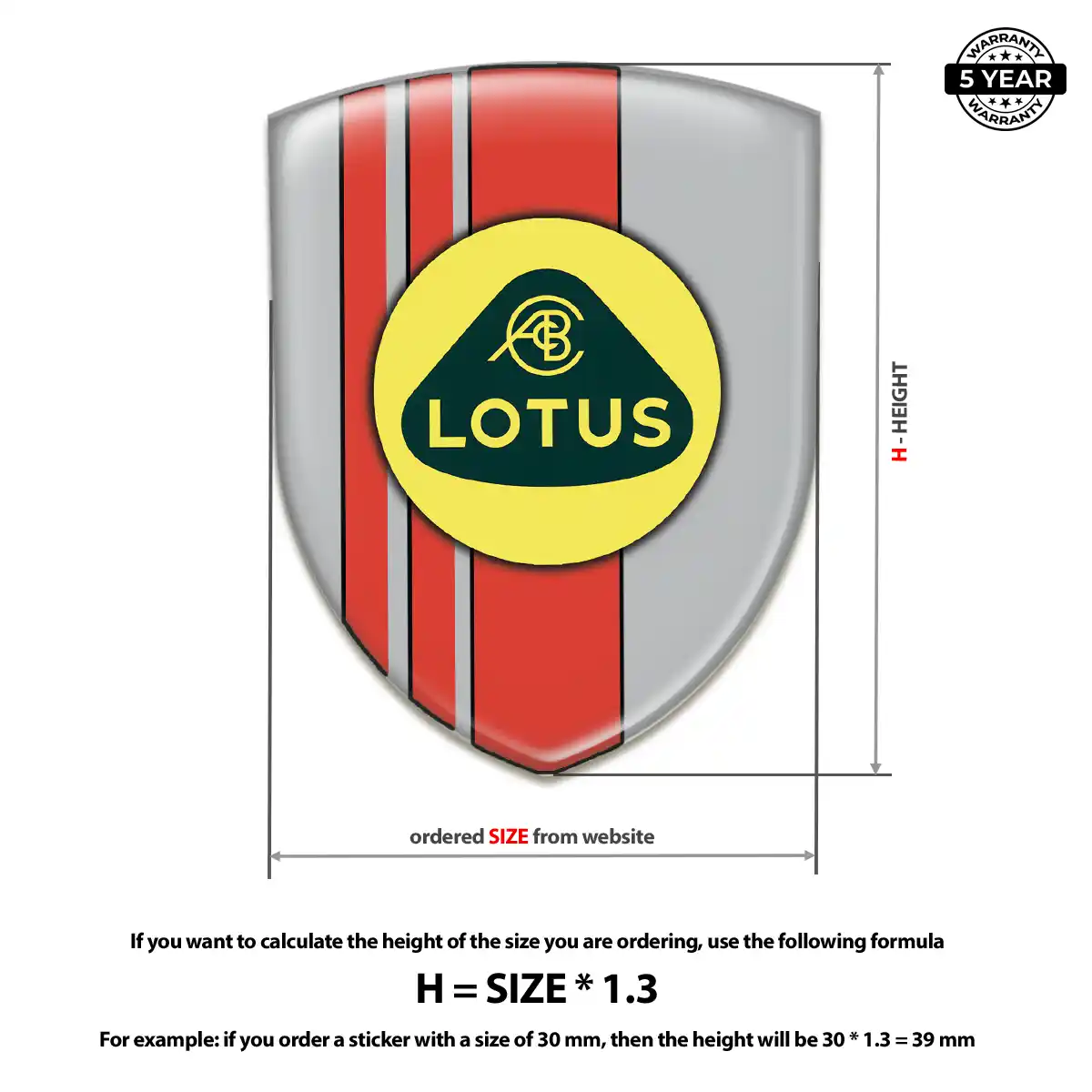 Lotus Automotive Emblem Sticker Superior Craft