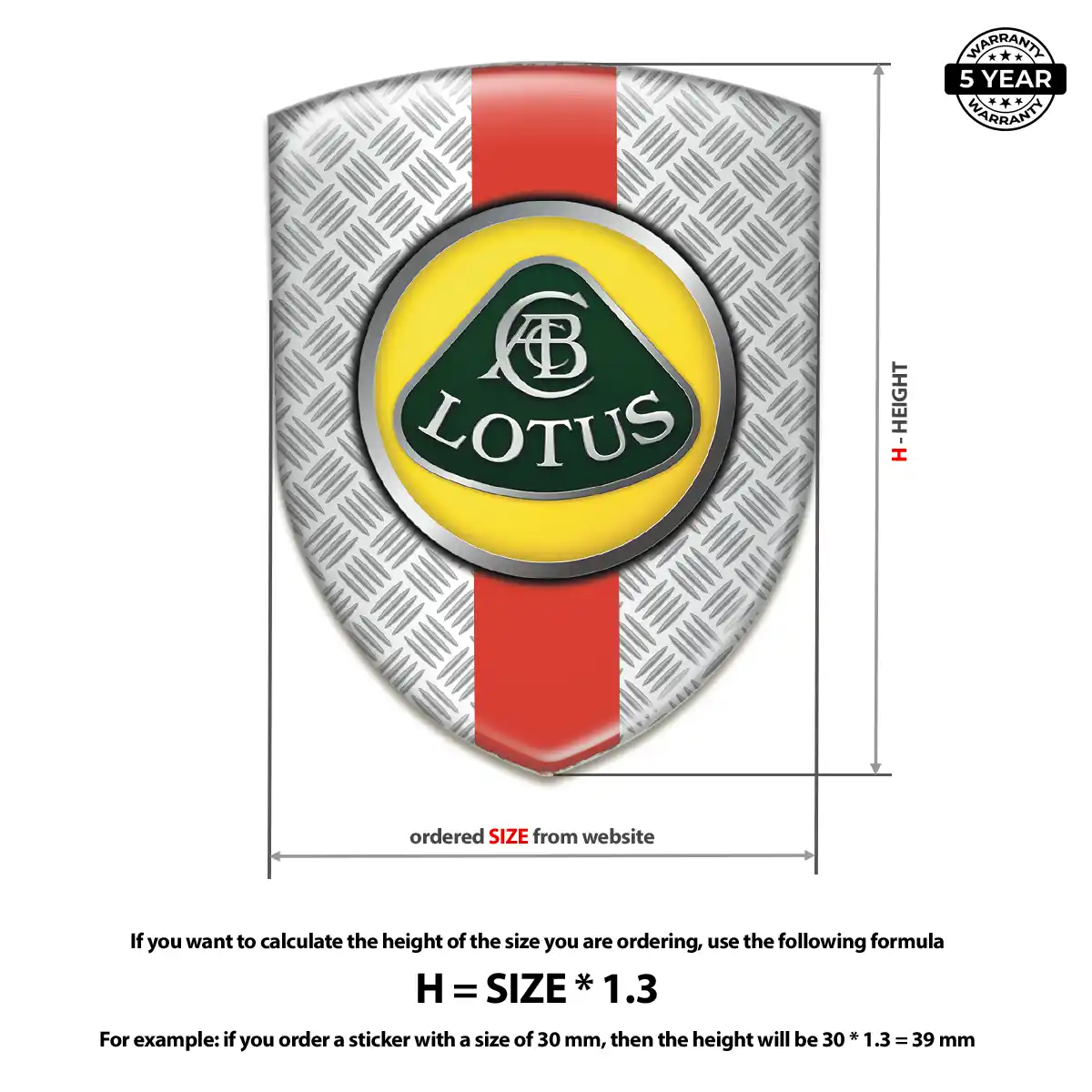 Lotus Automotive Logo Sticker Deluxe Edition