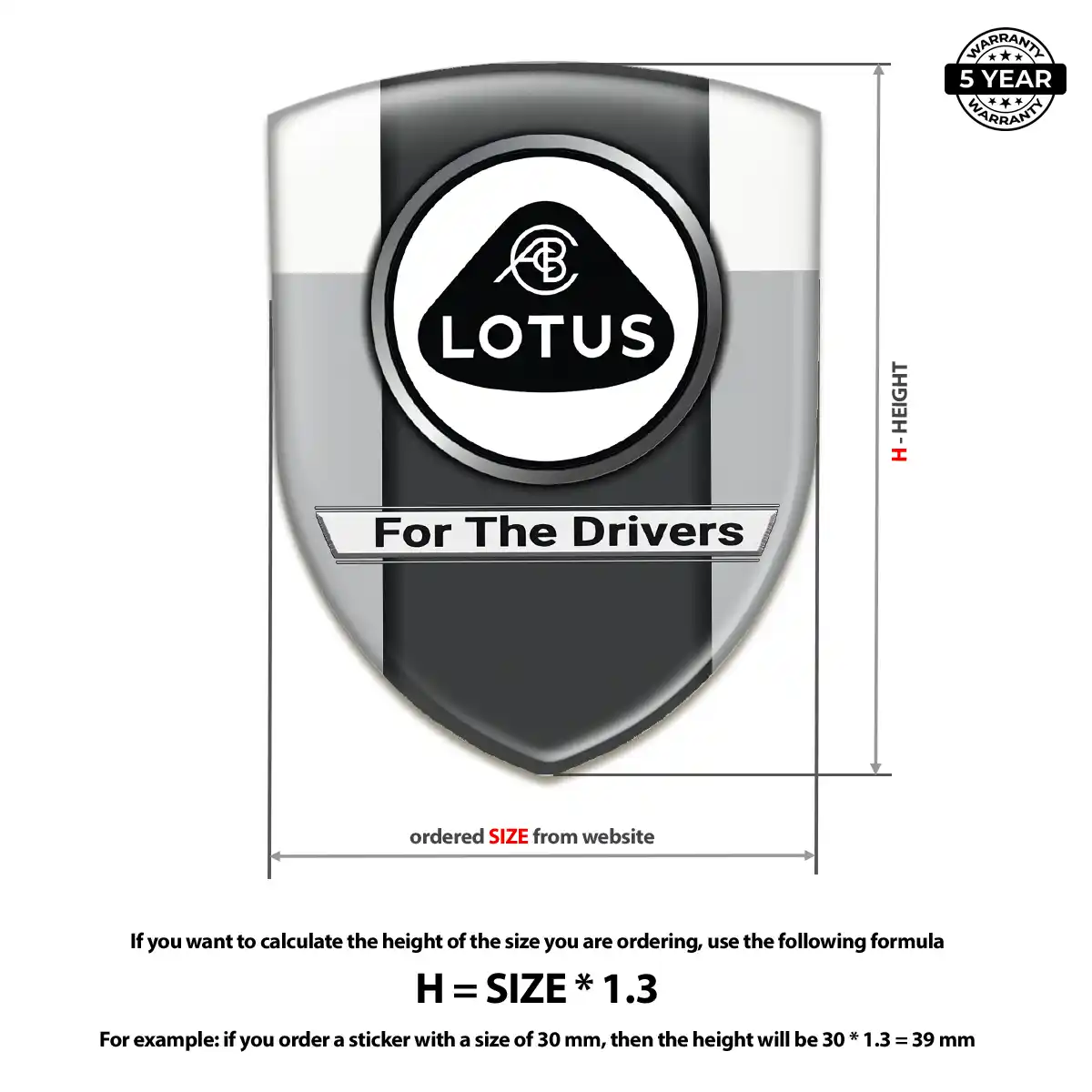 Lotus Automotive Logo Sticker Interior Luxe
