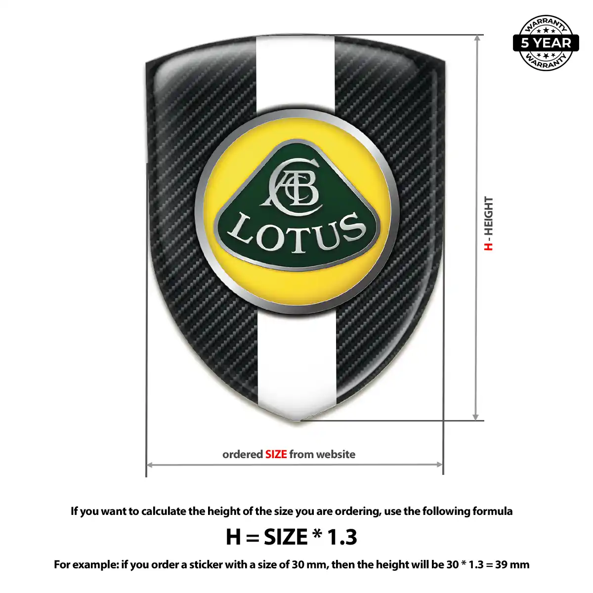 Lotus Automotive Logo Sticker Opulent Line