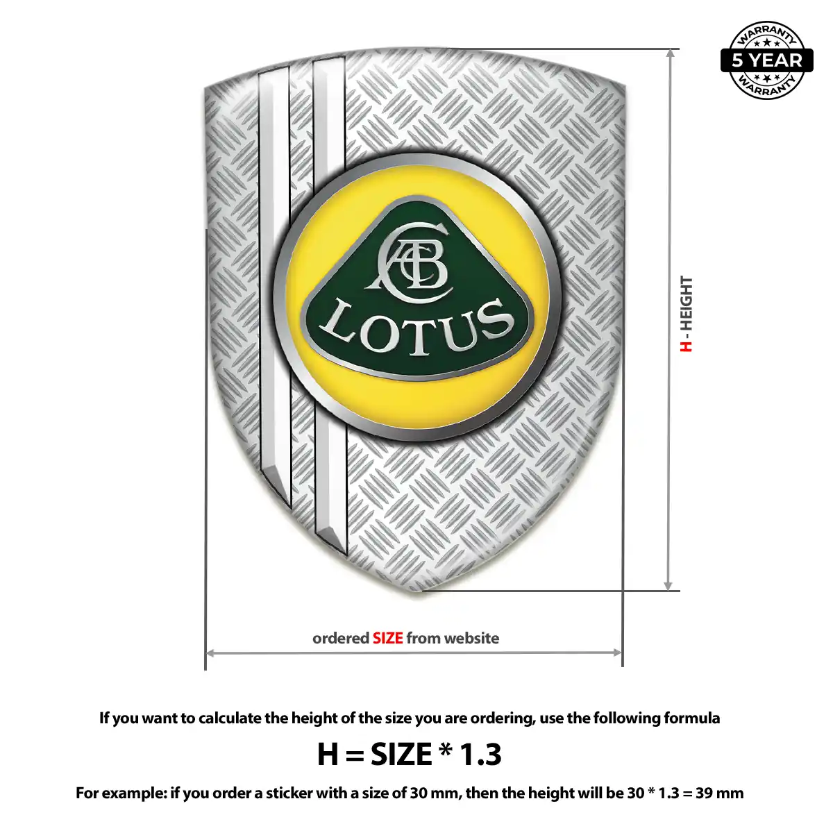 Lotus Automotive Logo Sticker Premium Dome
