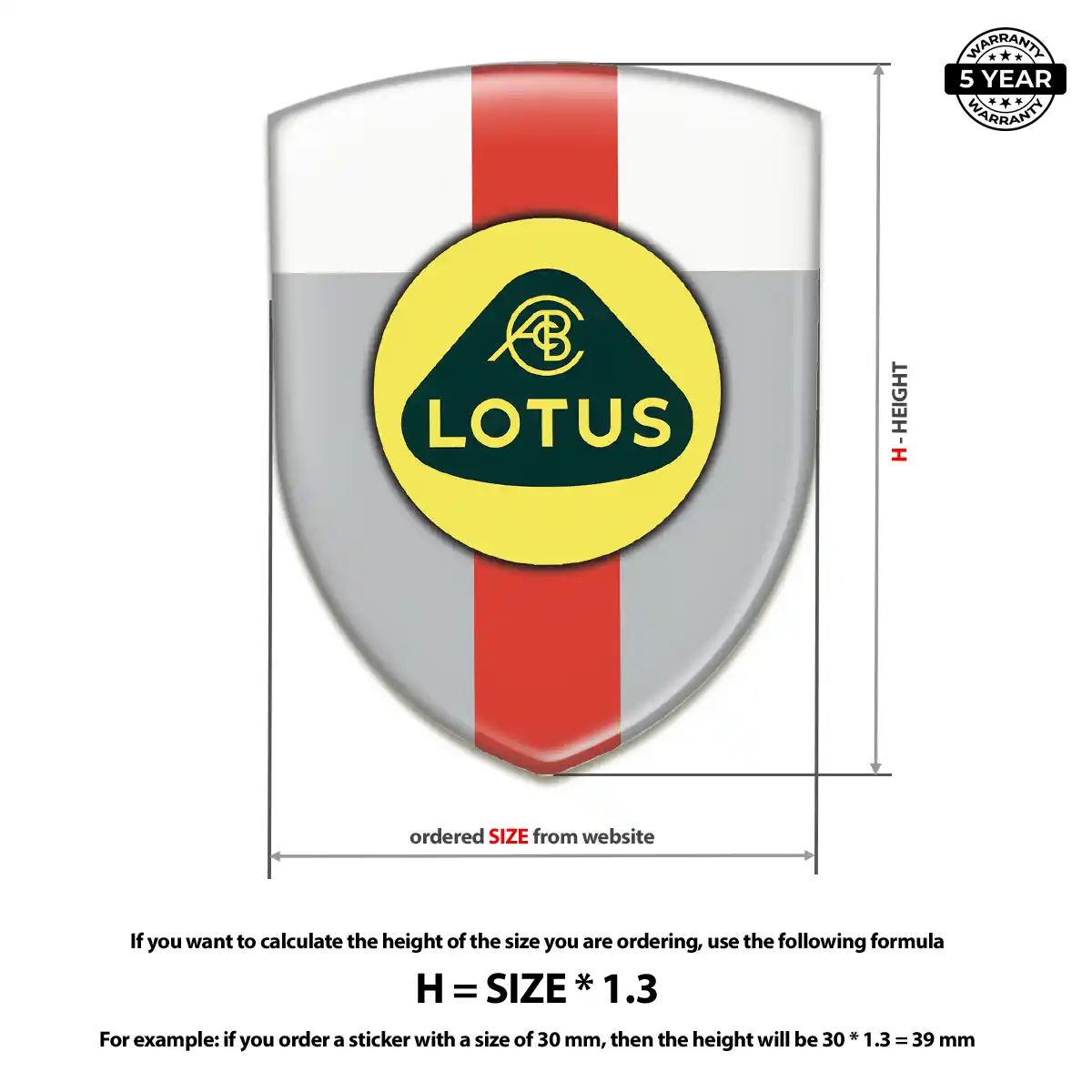 Lotus Automotive Logo Sticker Prestige Line