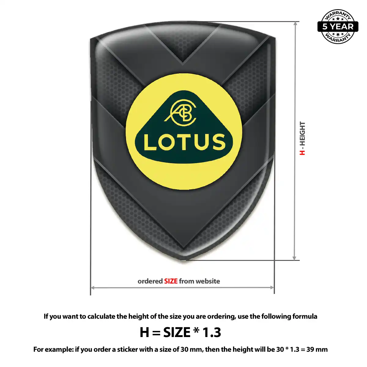 Lotus Automotive Logo Sticker Refined Design