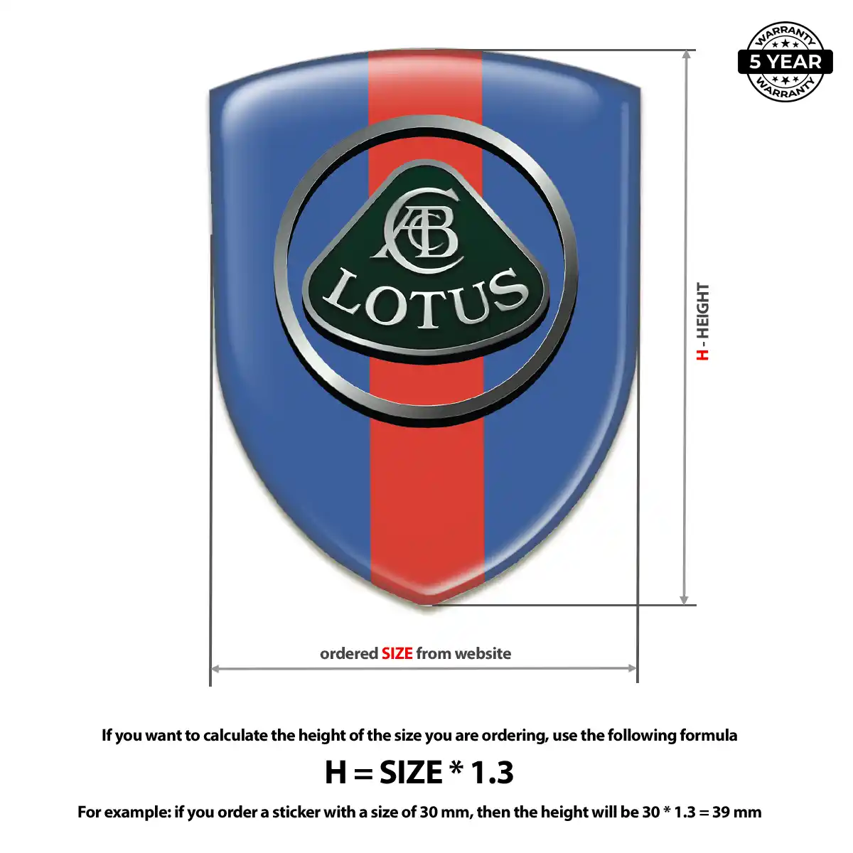 Lotus Automotive Logo Sticker Resin Elite