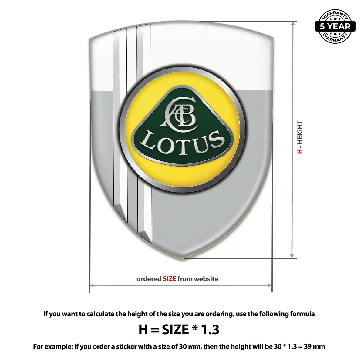 Lotus Automotive Logo Sticker Signature Grade