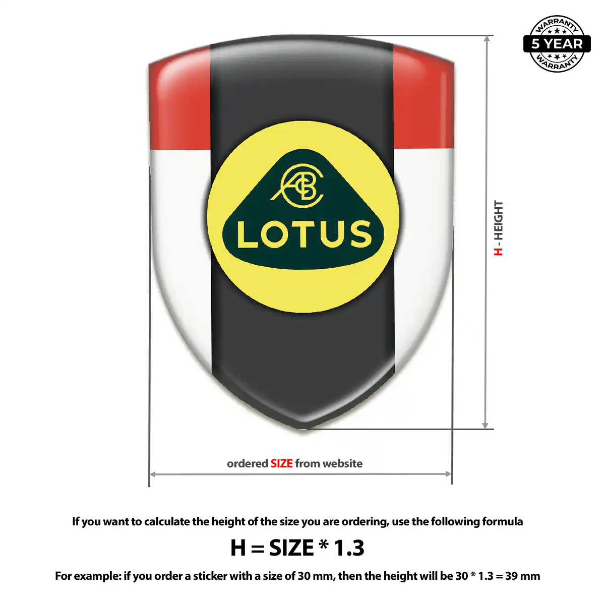 Lotus Automotive Resin Decal Cabin Style