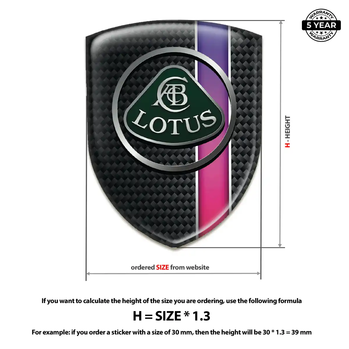 Lotus Automotive Resin Decal Deluxe Edition