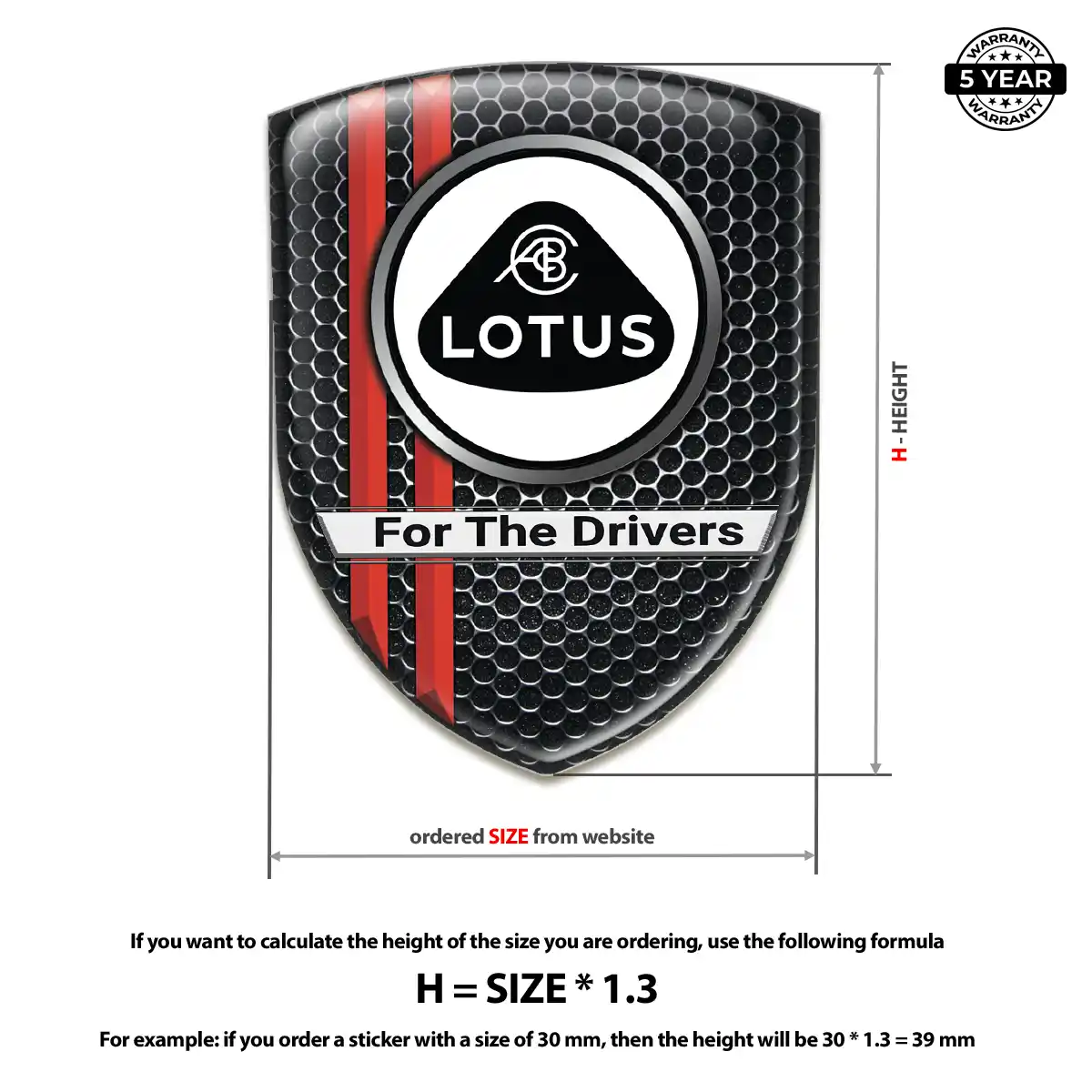 Lotus Automotive Resin Decal Elite Edition