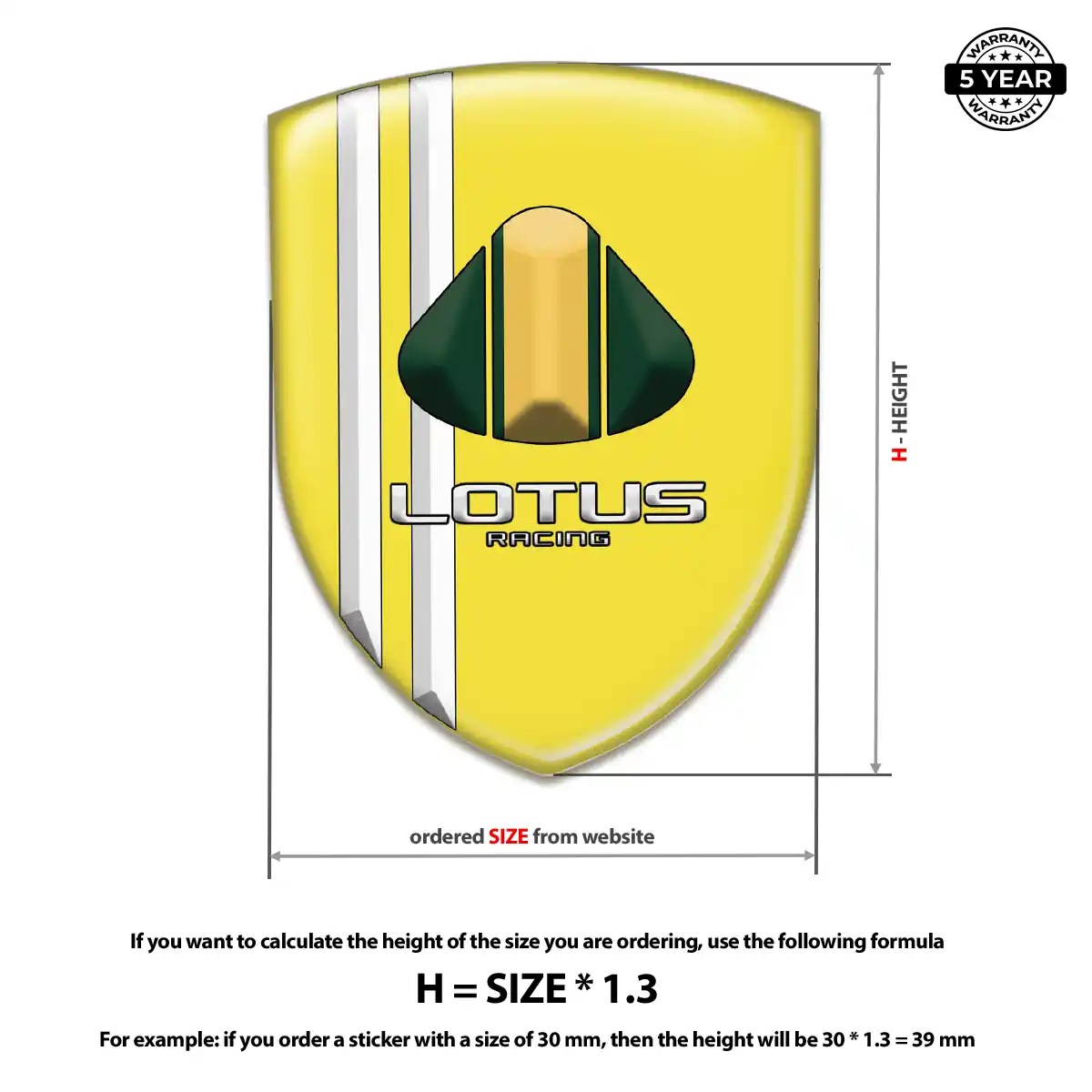 Lotus Automotive Resin Decal Interior Luxe