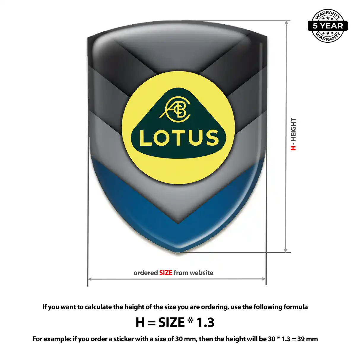 Lotus Automotive Resin Decal Prestige Line