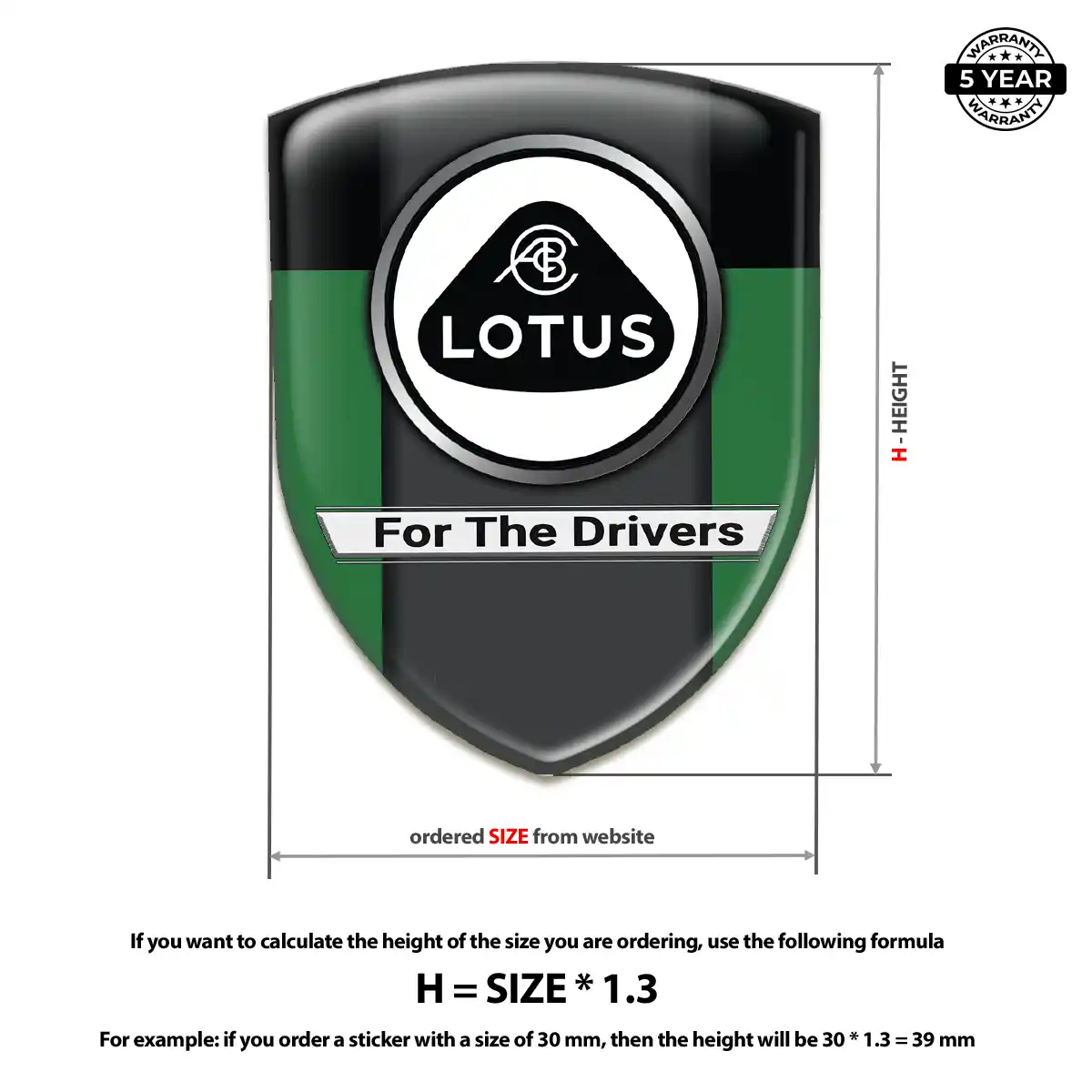 Lotus Automotive Resin Decal Signature Grade