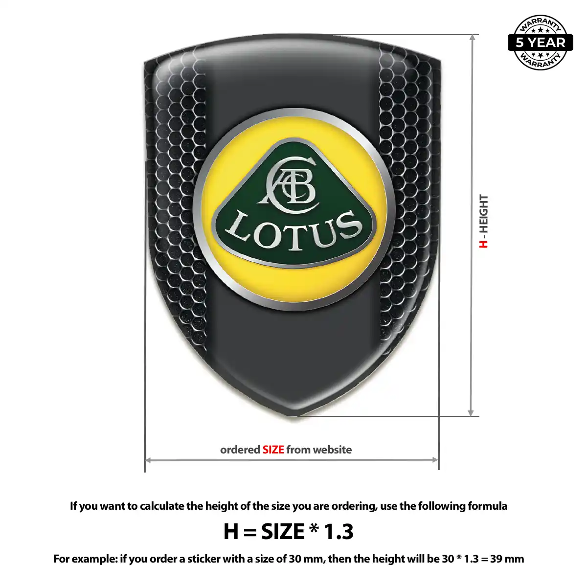 Lotus Badge Elite Finish