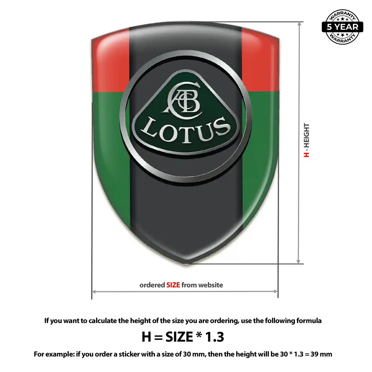 Lotus Badge Premium Dome