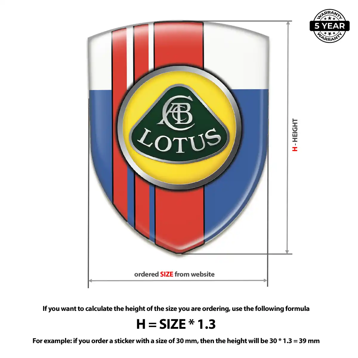 Lotus Car Badge Sticker Cabin Style